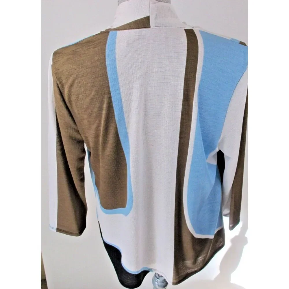 Women's Size 1 Easywear By Chicos‎ Lightweight Open Front Drape Cardigan